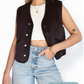 Dark Brown Corduroy Gilet Waistcoat