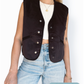 Dark Brown Corduroy Gilet Waistcoat
