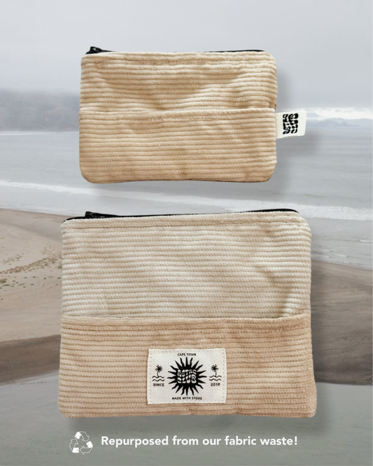Zero Waste Pouch Set - Cream Corduroy