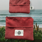 Zero Waste Pouch Set - Red Corduroy