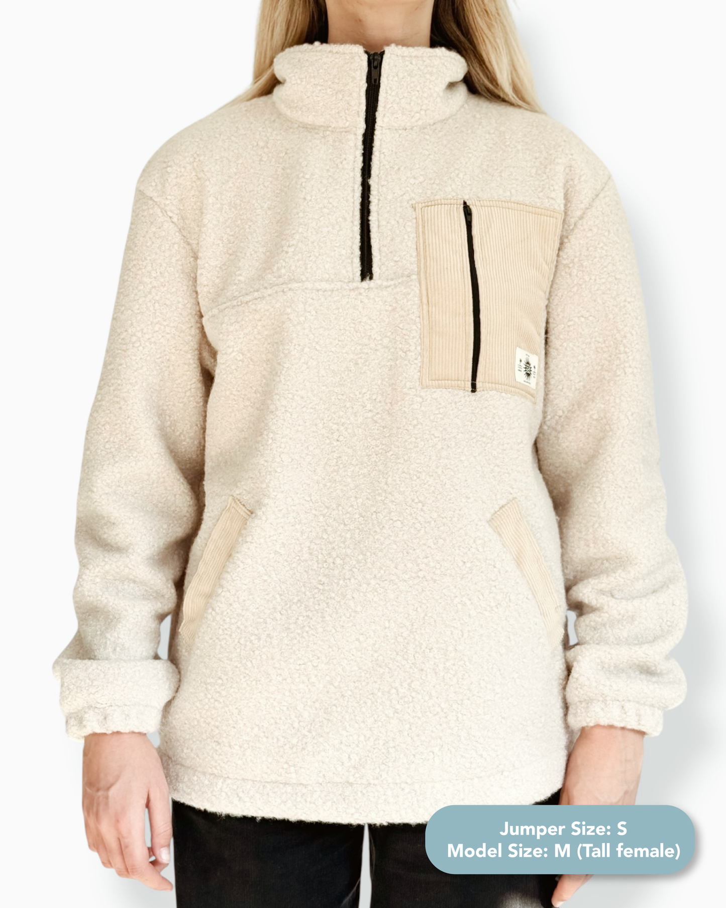 Summit Quarter Zip - Cream Sherpa