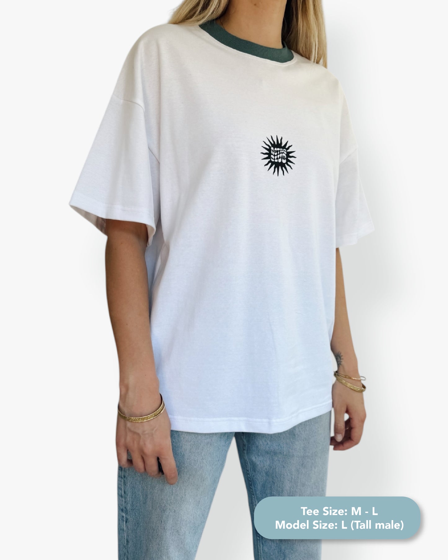 RC Sun - Unisex Short White Tee (Sage Crew)