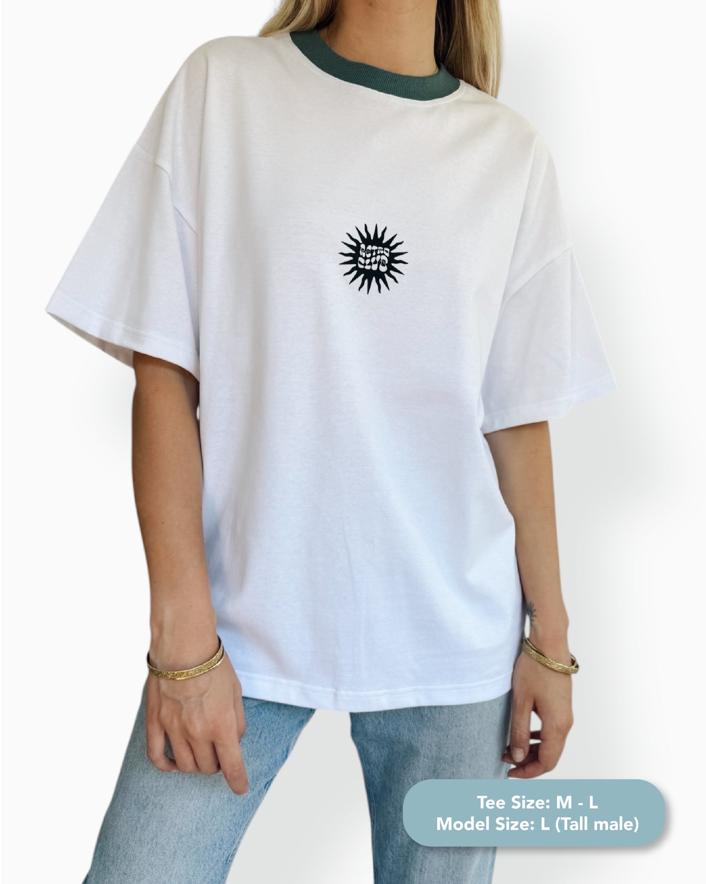 RC Sun - Unisex Short White Tee (Sage Crew)