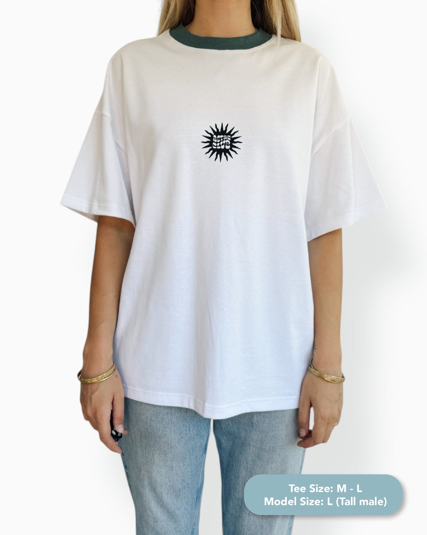 RC Sun - Unisex Short White Tee (Sage Crew)