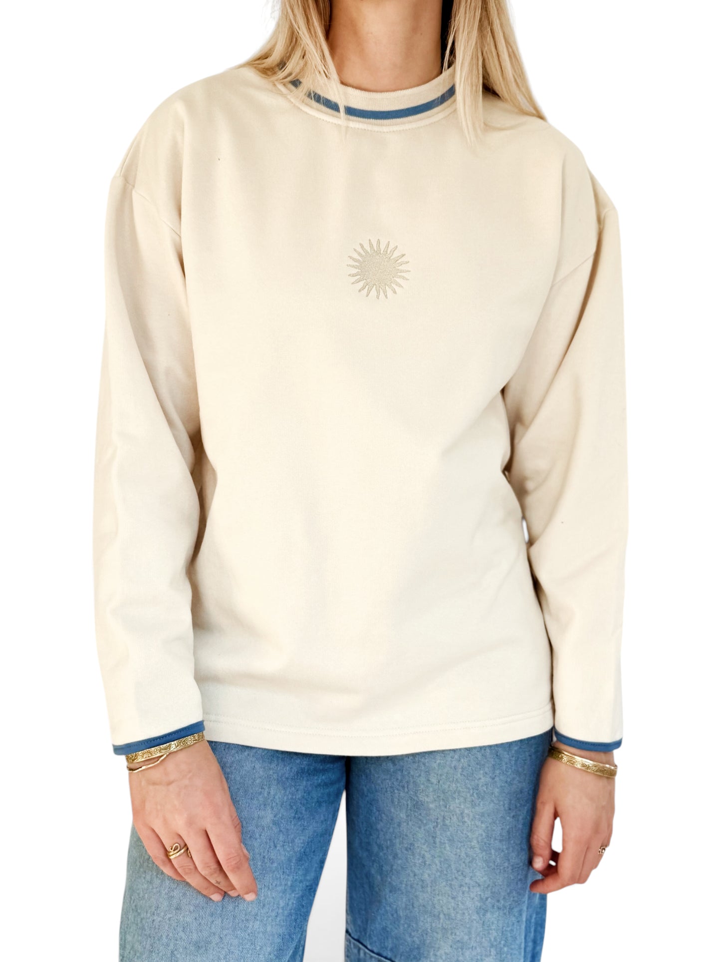 Unisex Sunburst Crew (Blue)