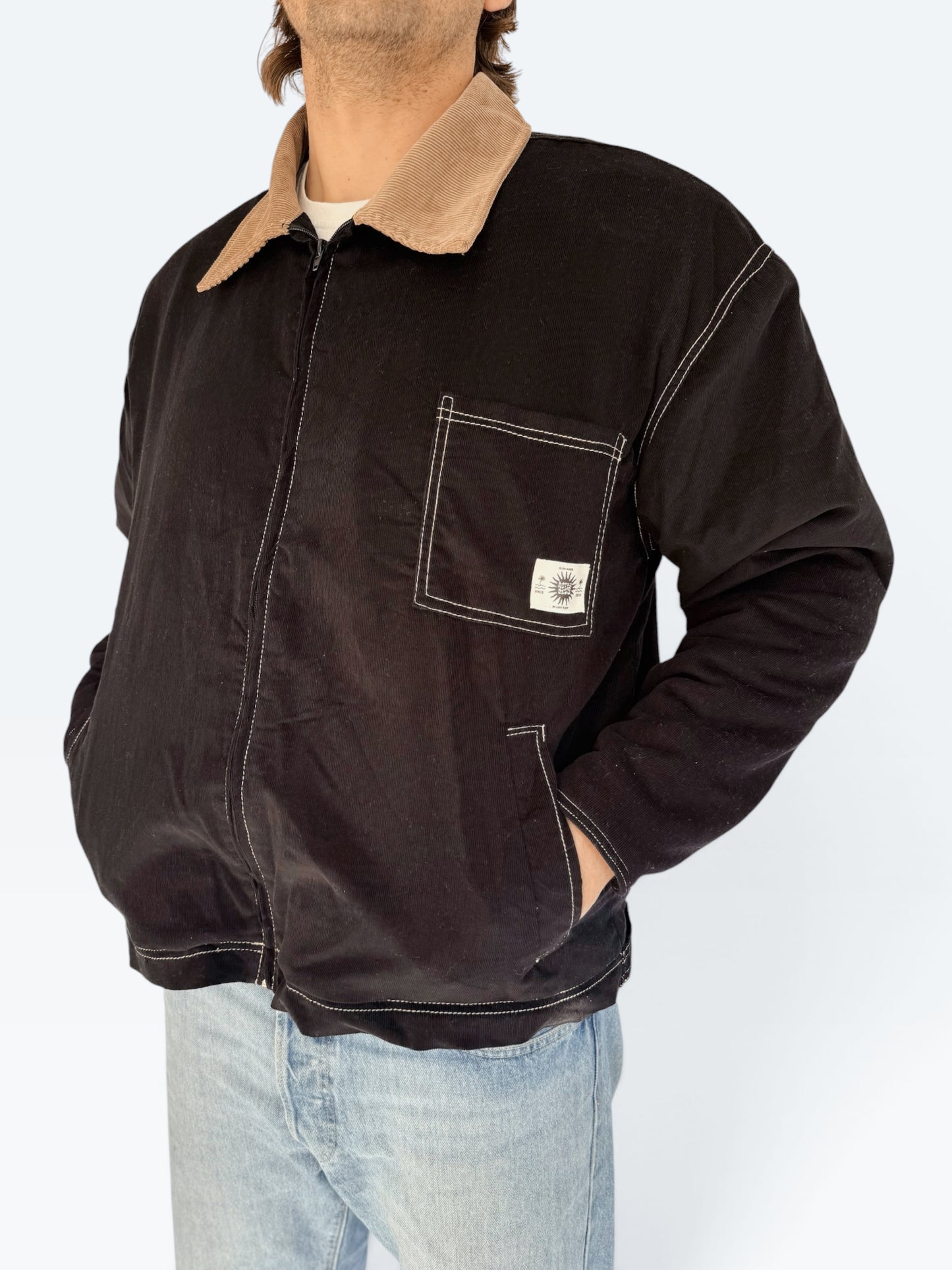 Workers Jacket (Black Sherpa)