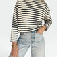 Unisex Crop Stripe Longsleeve Tee