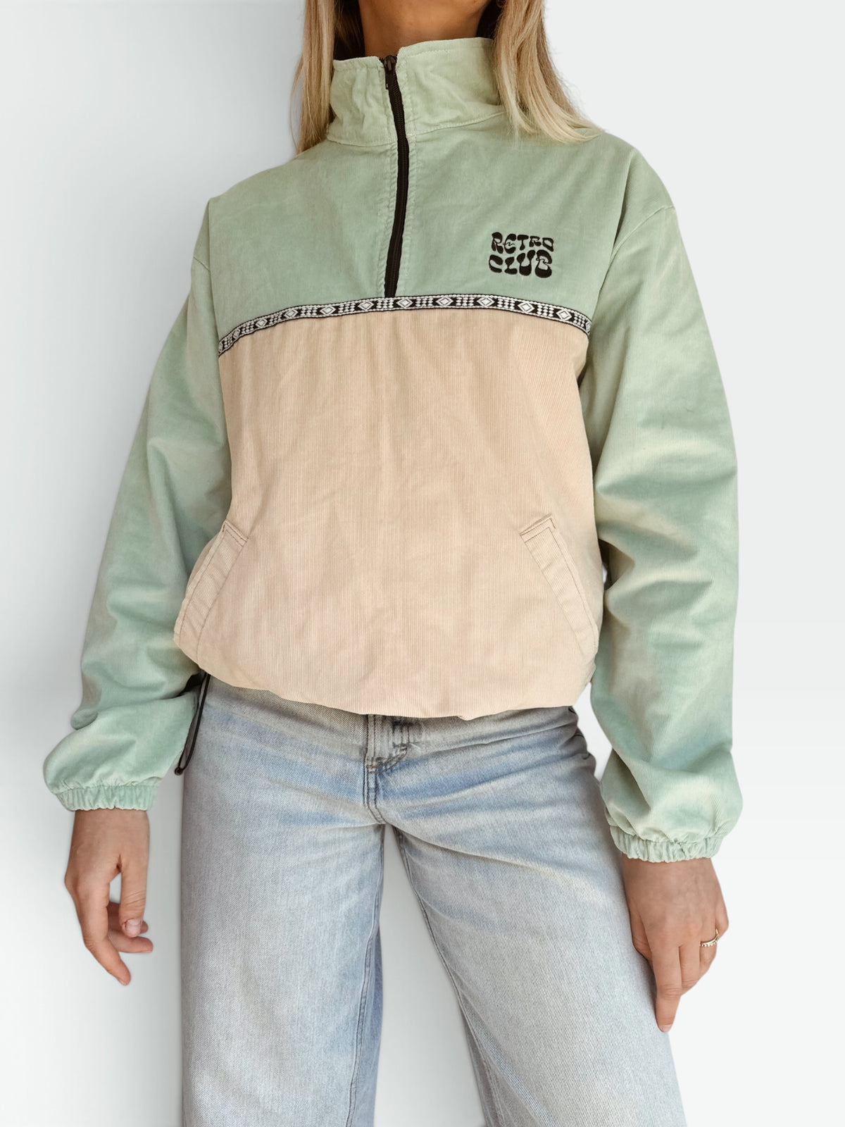 Dawn Corduroy Quarter-Zip (Mint)