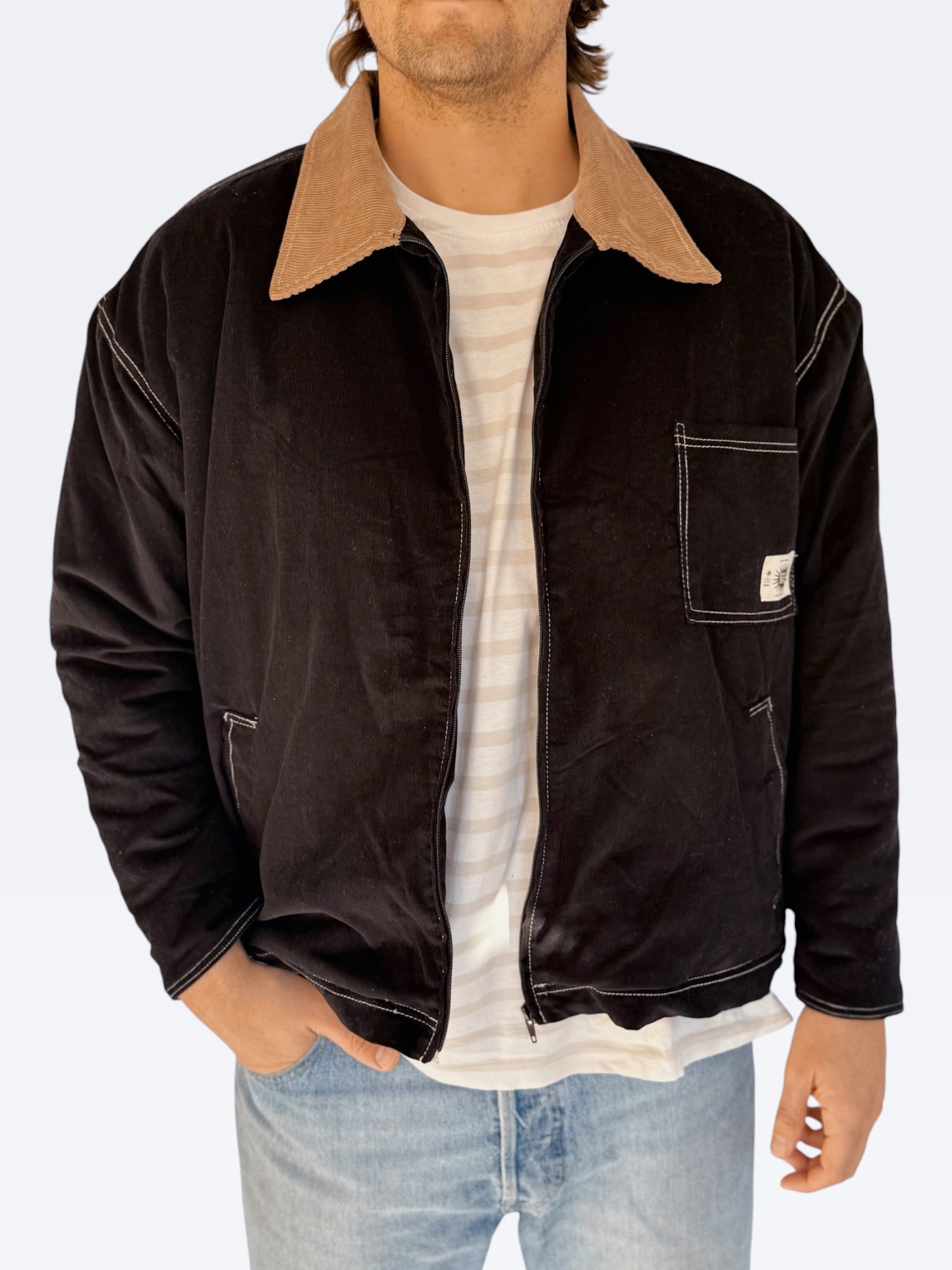 Workers Jacket (Black Sherpa)