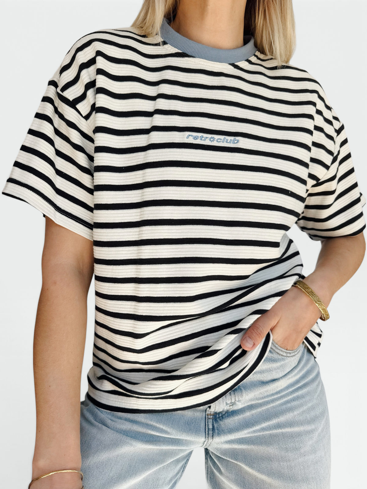 Unisex Stripe Short Tee
