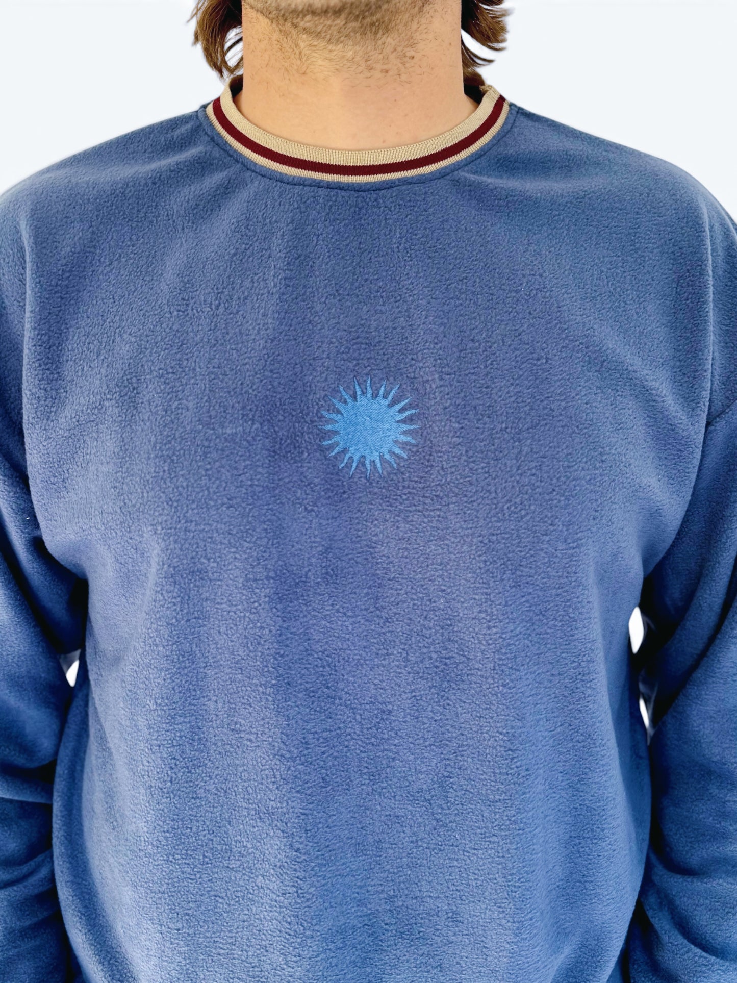Unisex Sunburst Crew (Blue Fleece)