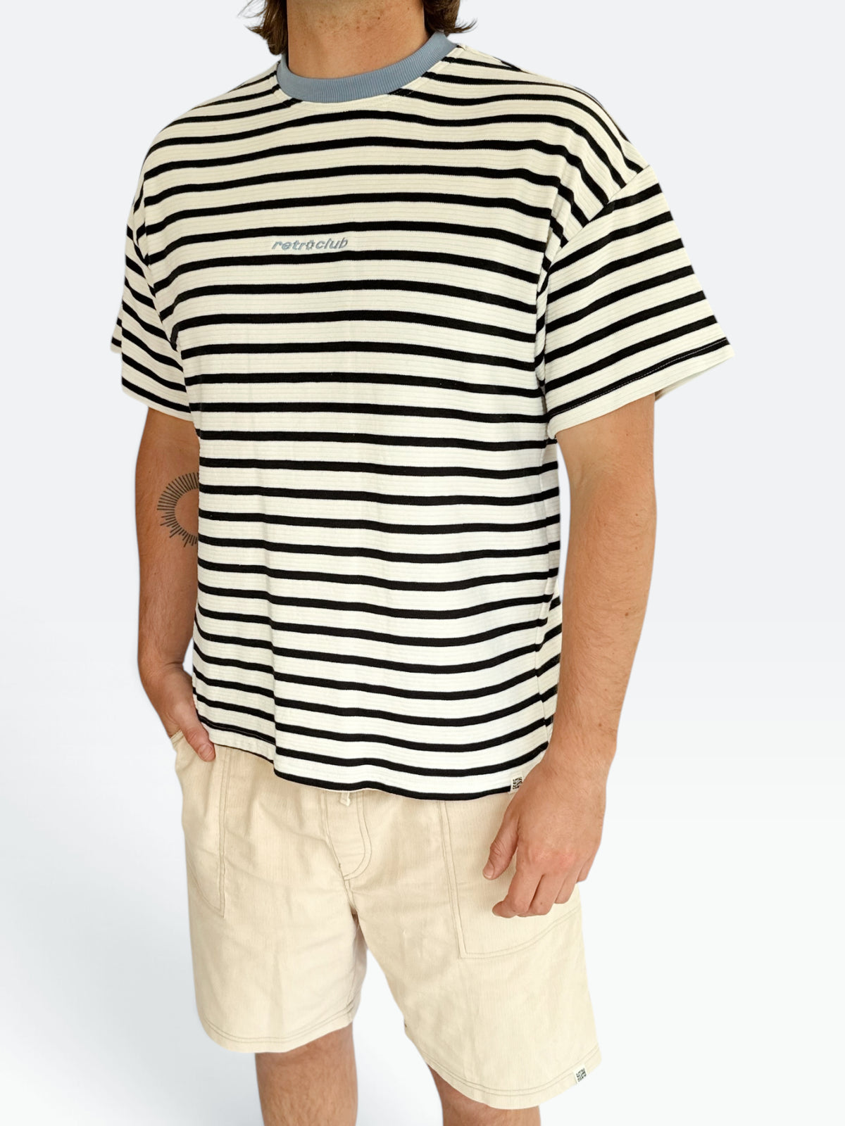Unisex Stripe Short Tee