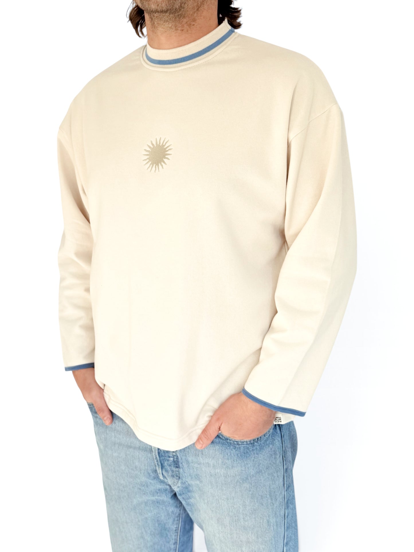 Unisex Sunburst Crew (Blue)