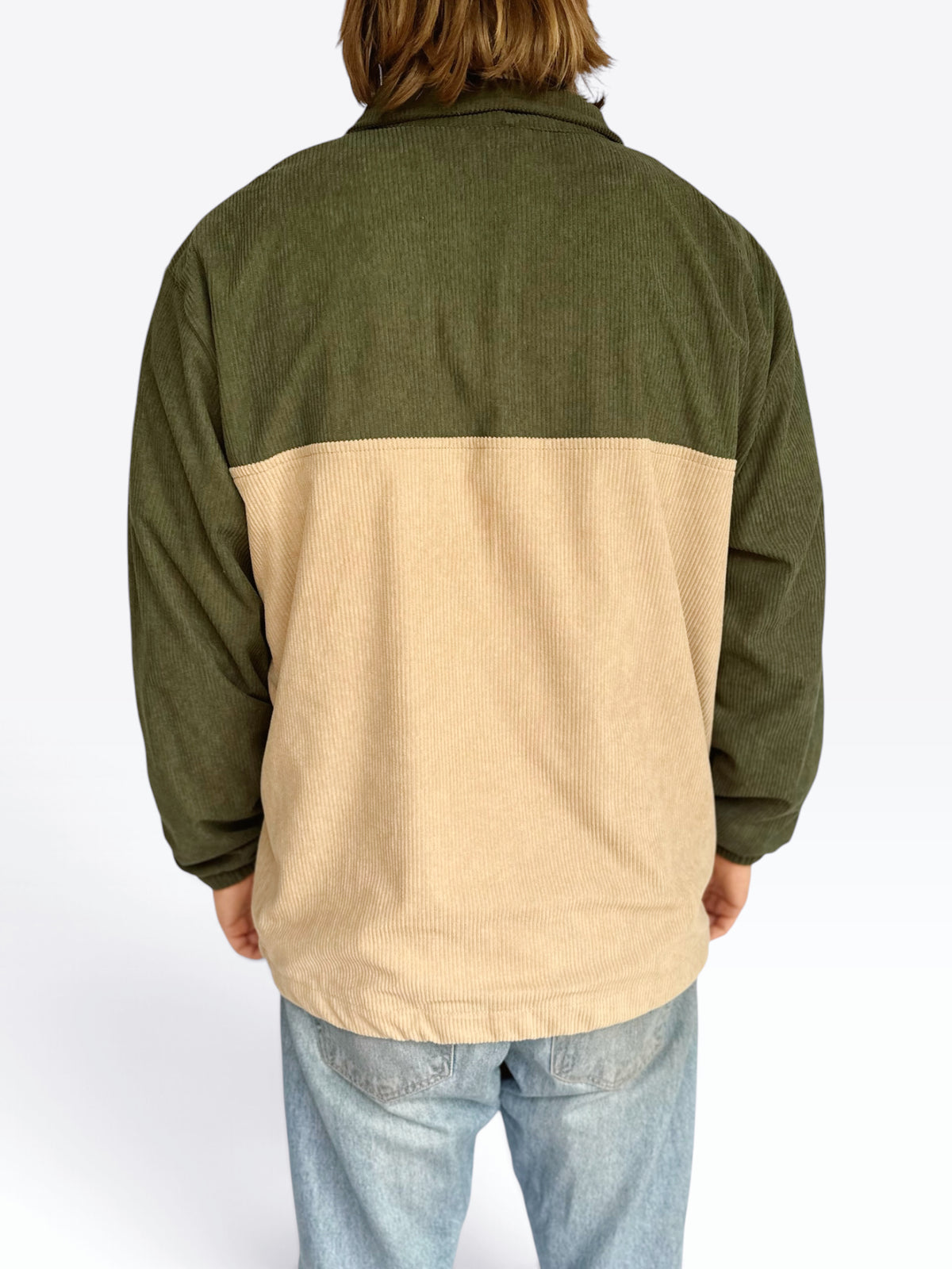 Dusk Corduroy Quarter-Zip (Khaki)