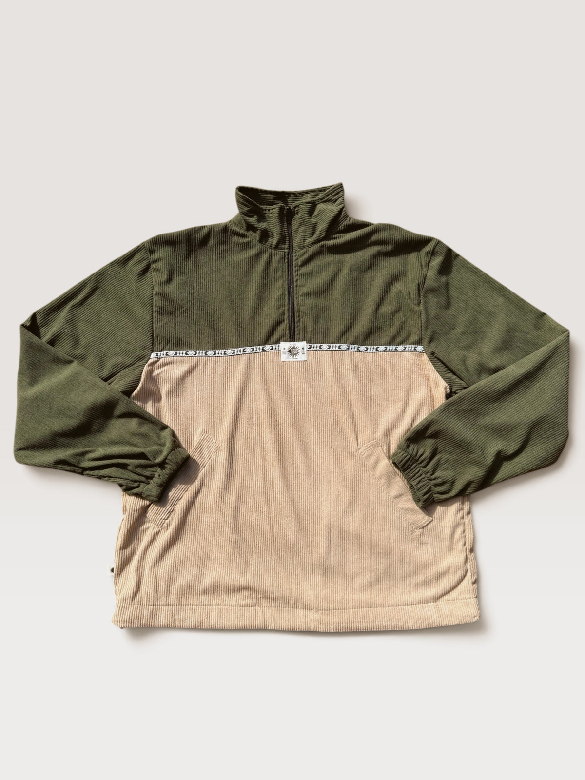 Dusk Corduroy Quarter-Zip (Khaki)