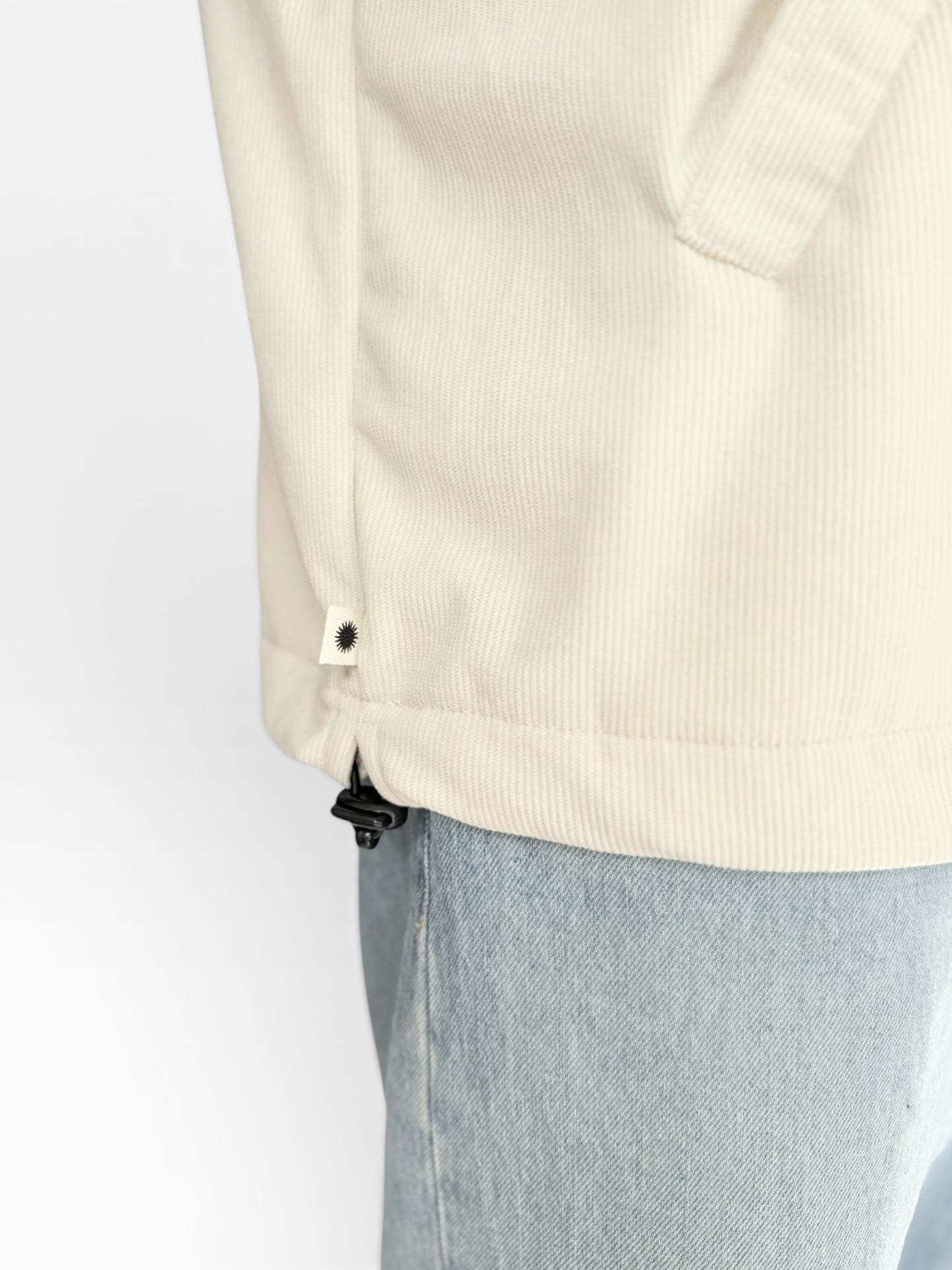 LIMITED EDITION: Dawn Corduroy Quarter-zip (Black Polar Fleece)