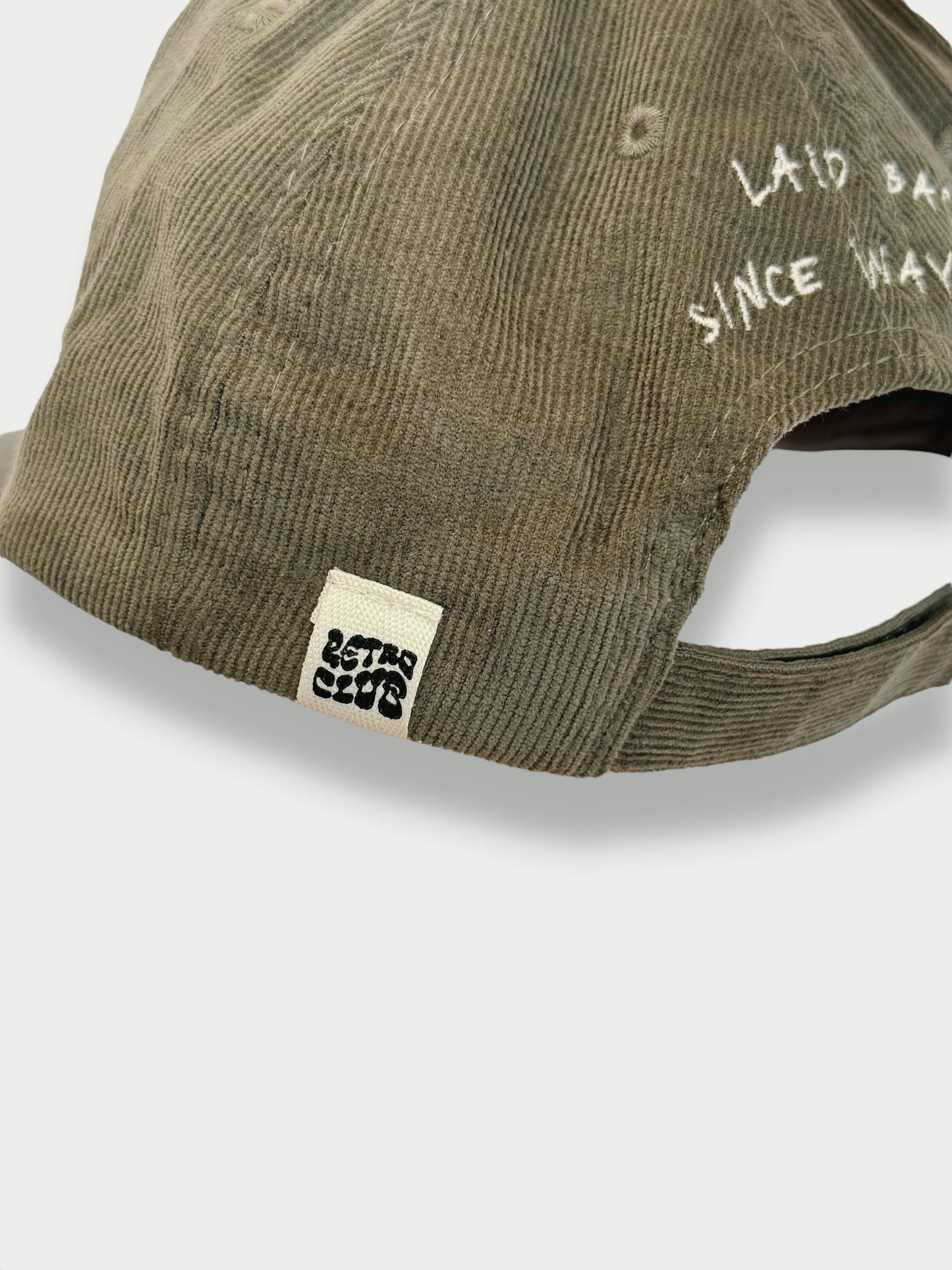 "Laid Back Since Way Back" Corduroy Cap (Khaki)