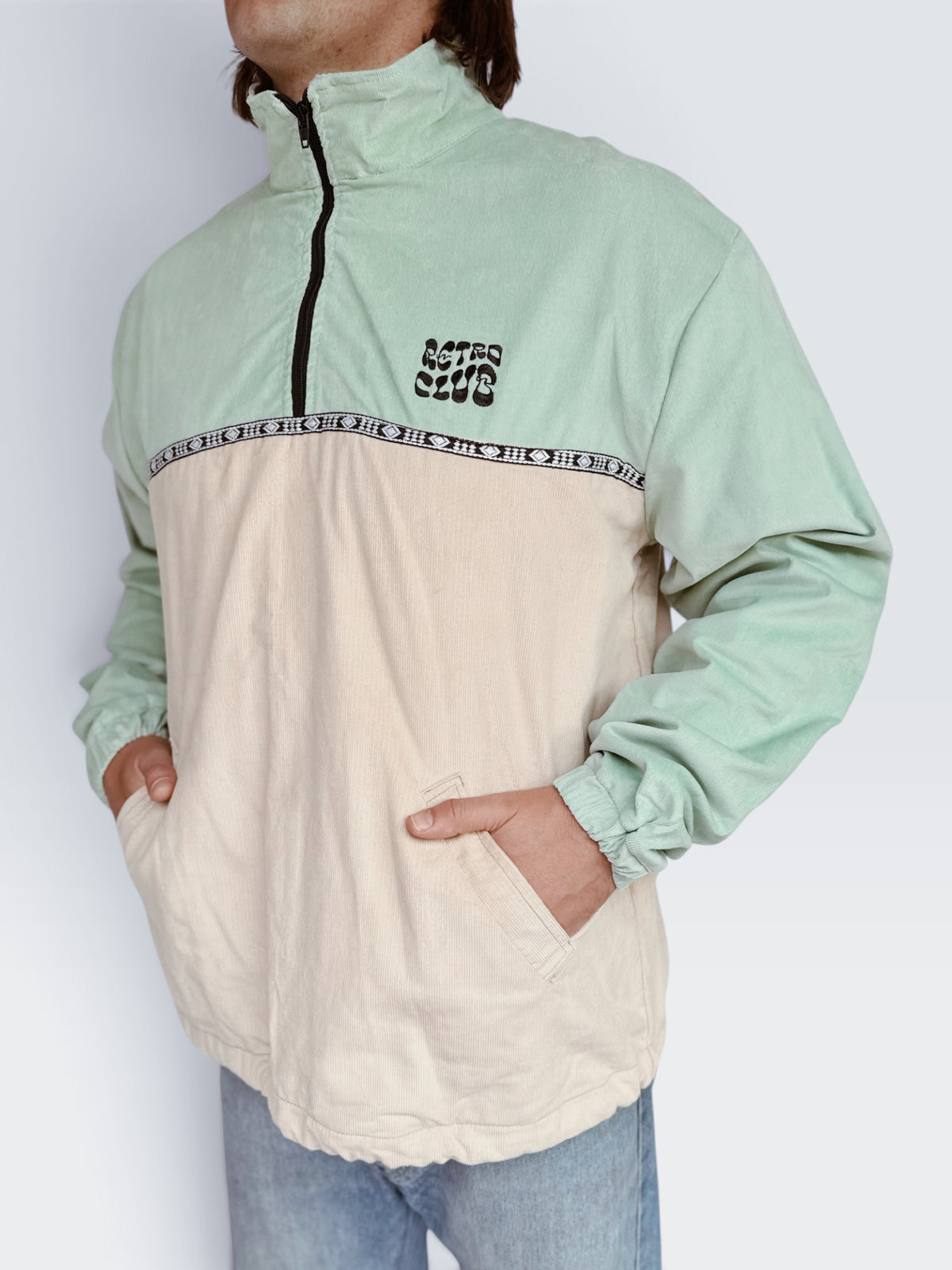 Dawn Corduroy Quarter-Zip (Mint)