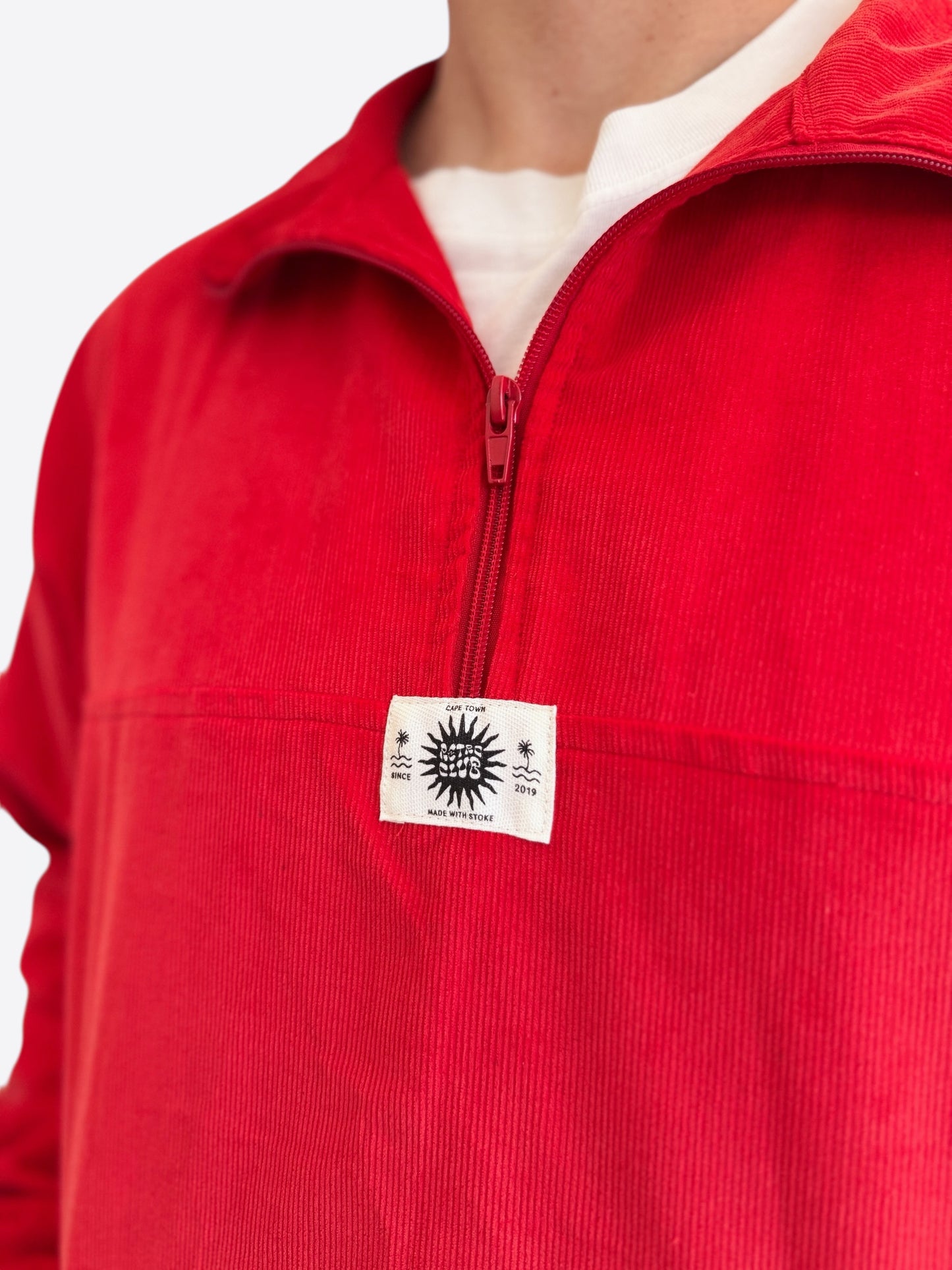Dusk quarter zip - Retro Red