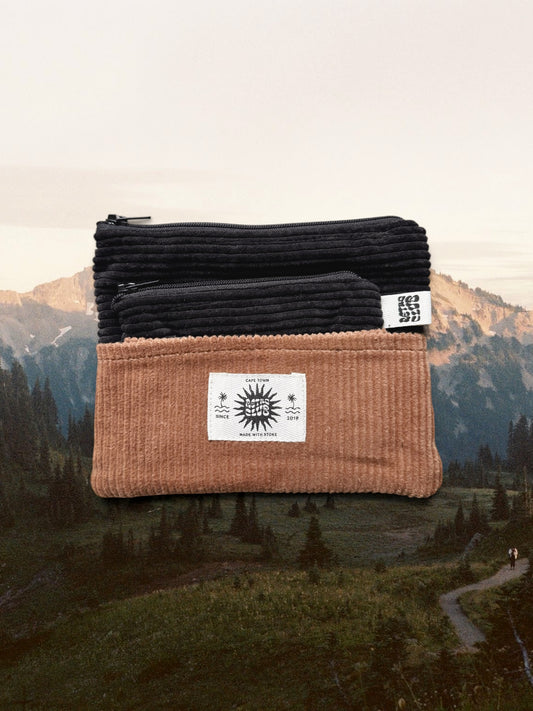 ZERO-WASTE Pouch Set (Black & Camel)