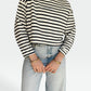 Unisex Crop Stripe Longsleeve Tee