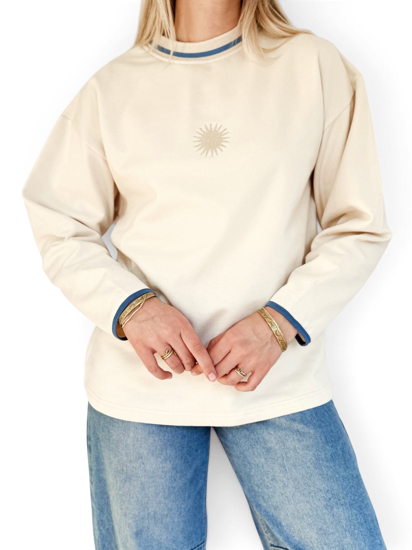 Unisex Sunburst Crew (Blue)
