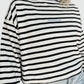 Unisex Crop Stripe Longsleeve Tee