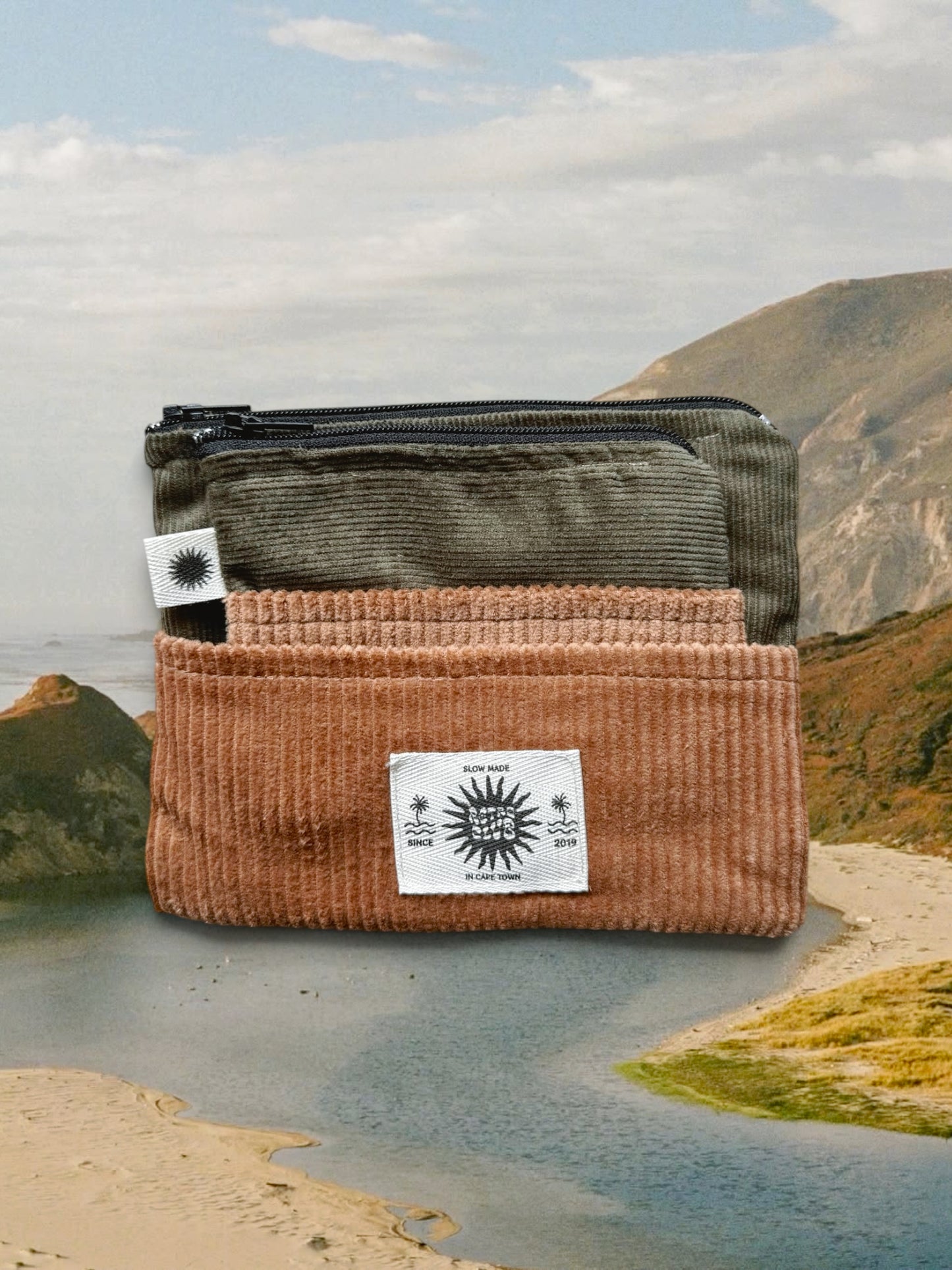 ZERO-WASTE Pouch Set (Khaki & Camel)