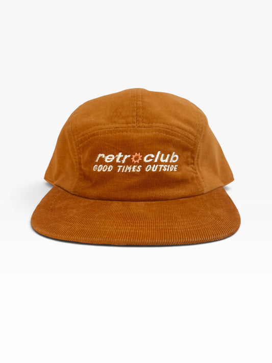 (100% Local 🇿🇦) Five Panel Cord Cap - Ochre "Good Times"