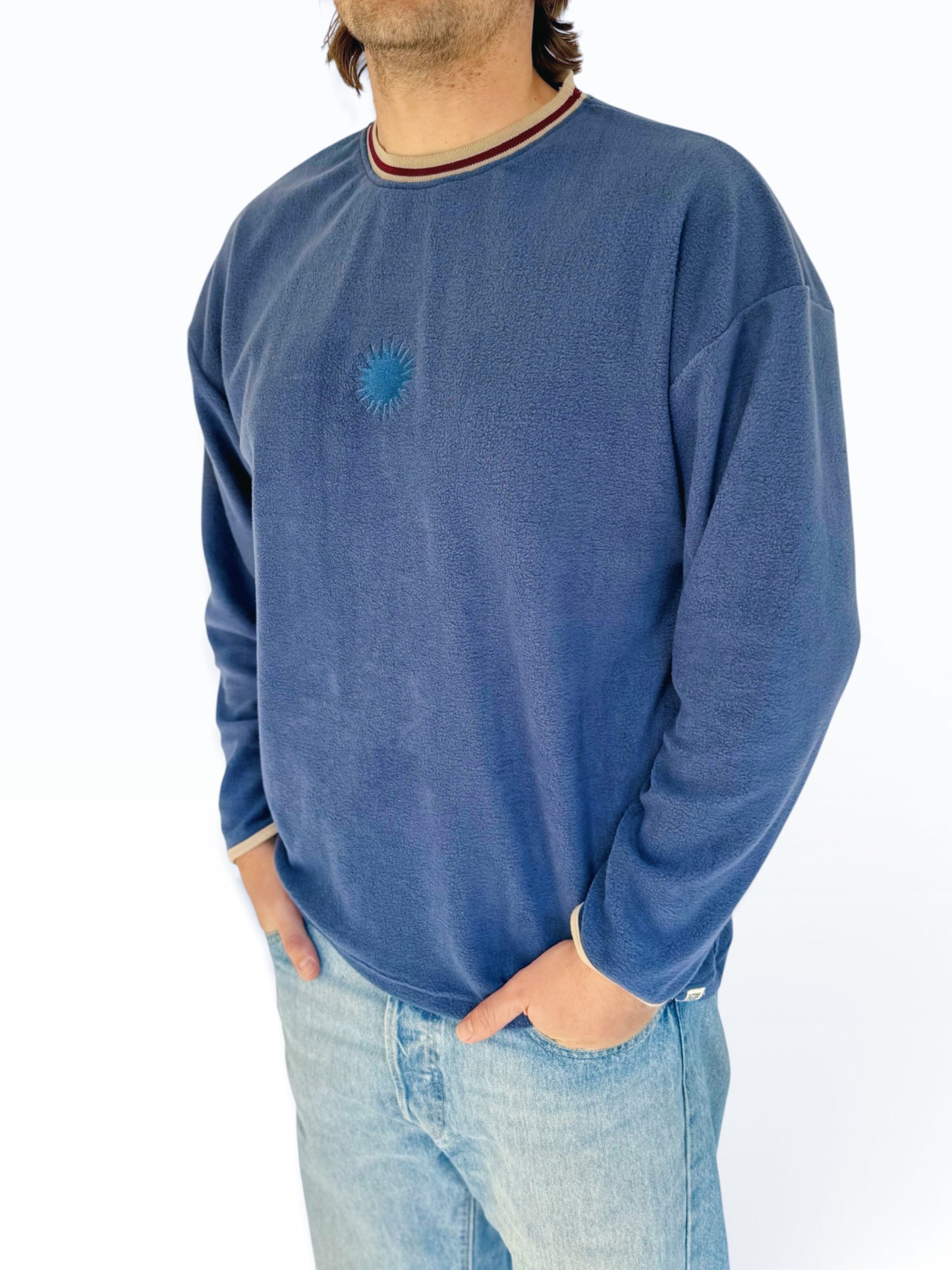 Unisex Sunburst Crew (Blue Fleece)