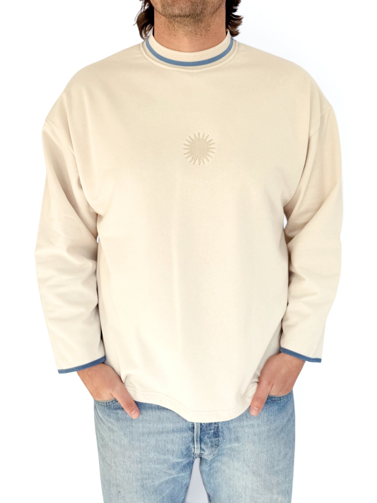 Unisex Sunburst Crew (Blue)