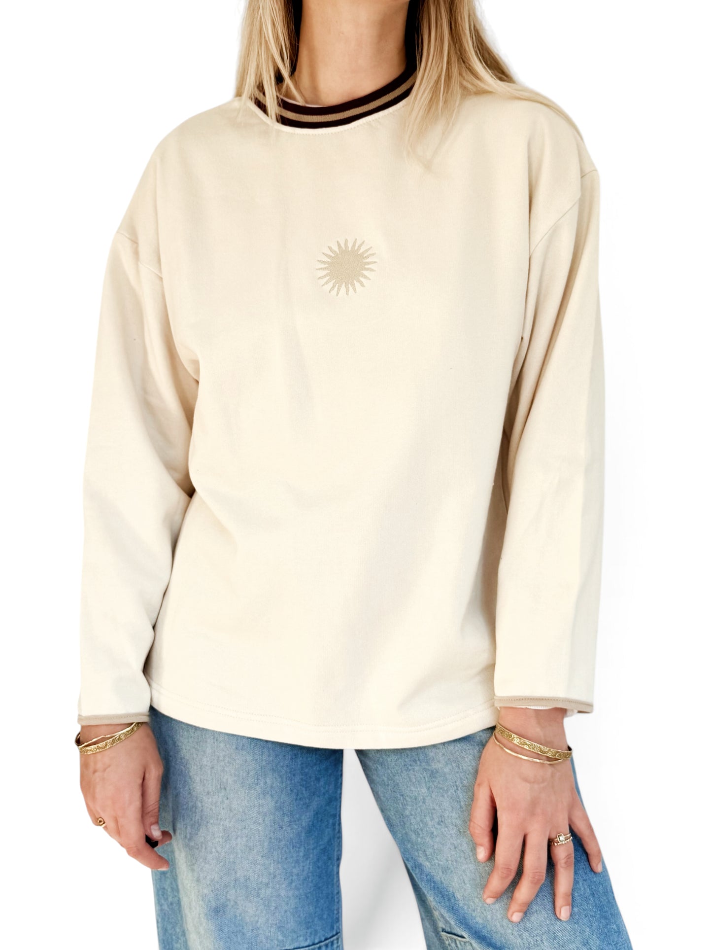 Unisex Sunburst Crew (Maroon)
