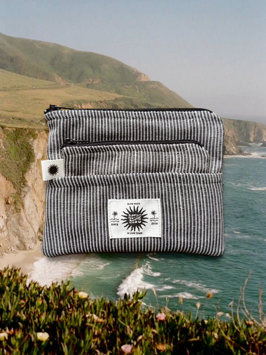 ZERO-WASTE Pouch Set (Navy Stripes)