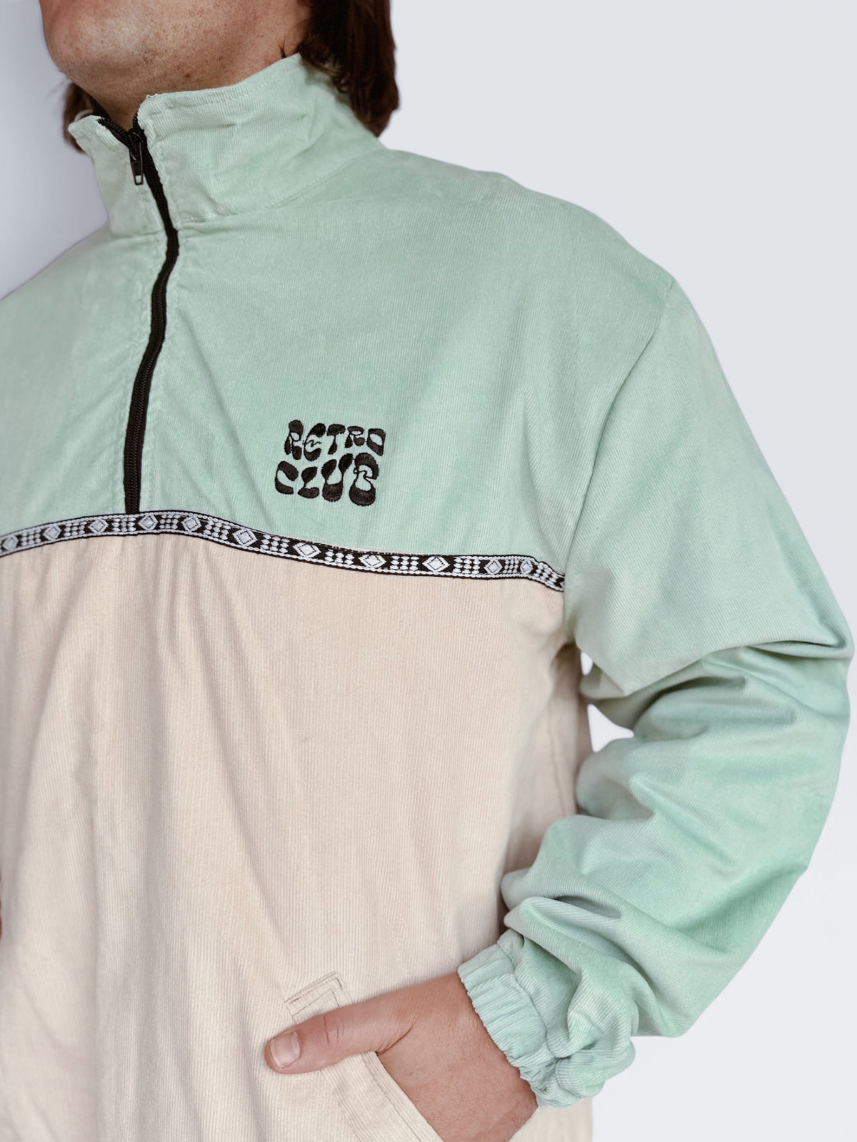 Dawn Corduroy Quarter-Zip (Mint)