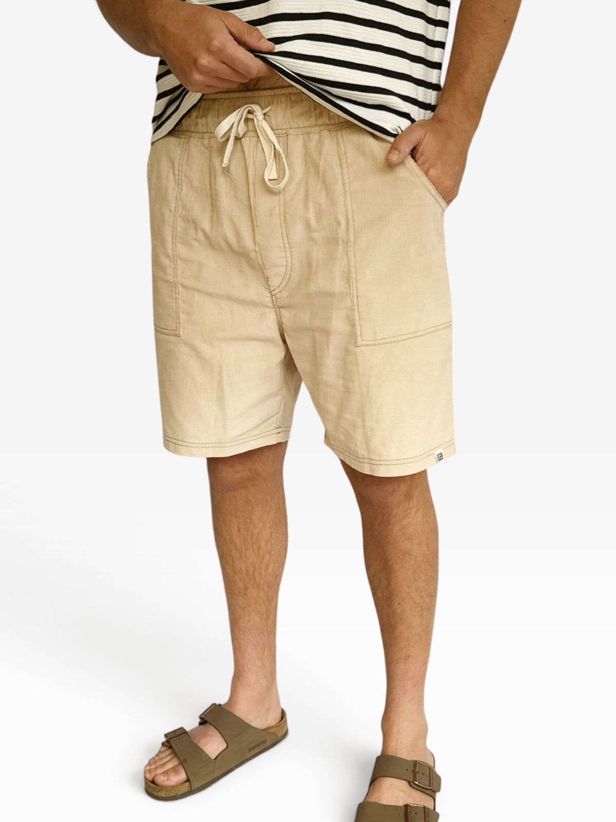 Men's Corduroy Shorts (Cream)