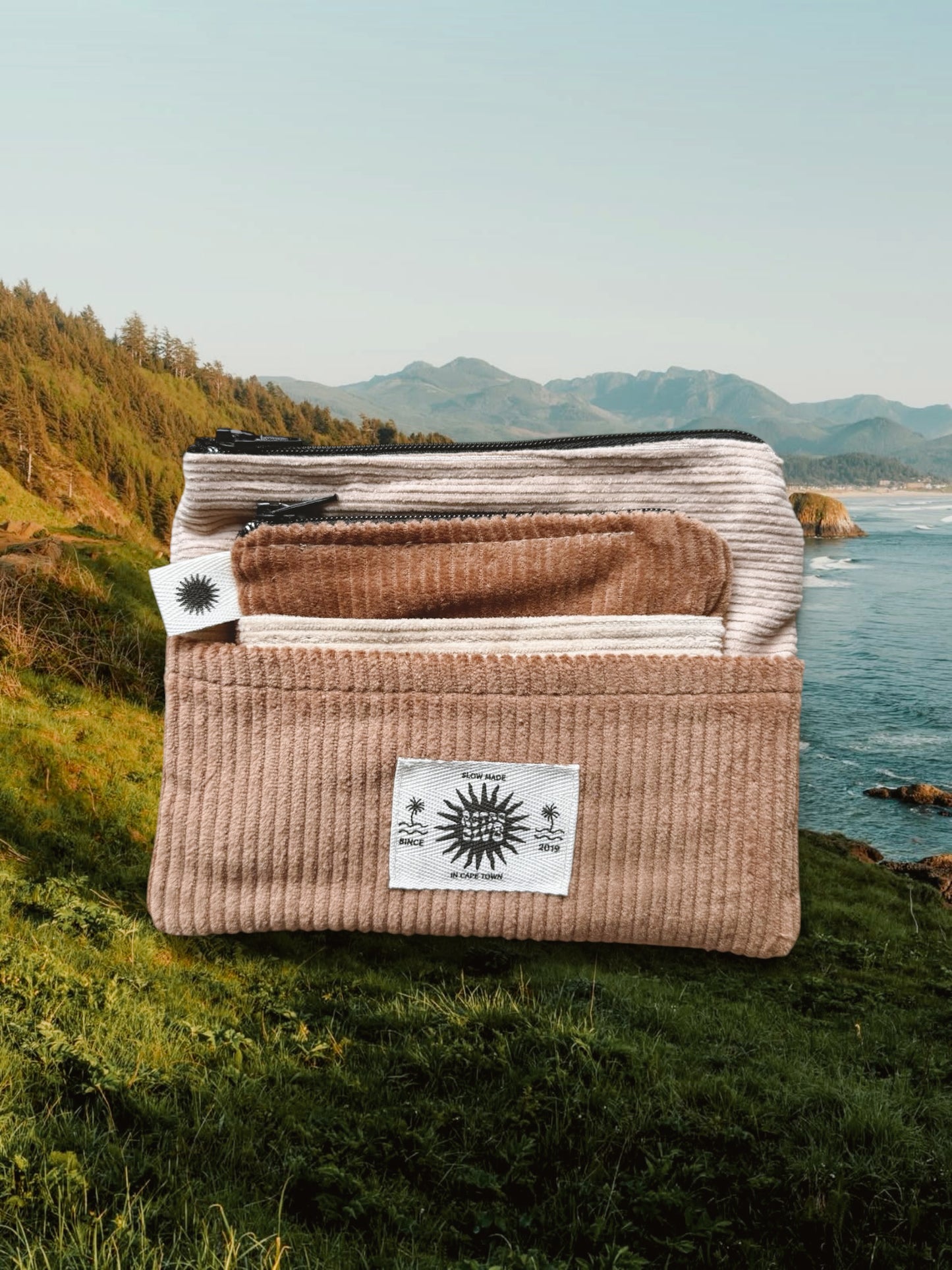 ZERO-WASTE Pouch Set (Camel & Cream)