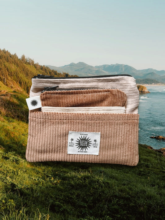 ZERO-WASTE Pouch Set (Camel & Cream)