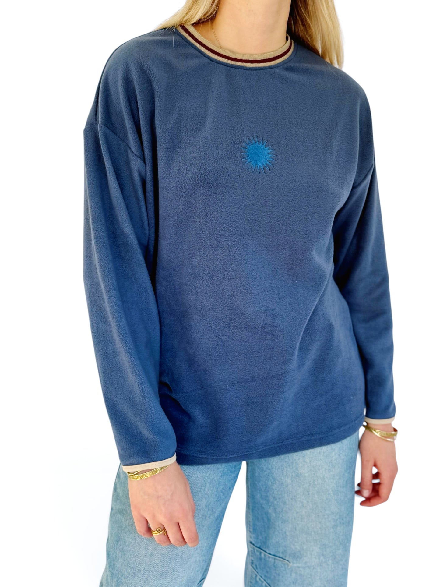 Unisex Sunburst Crew (Blue Fleece)