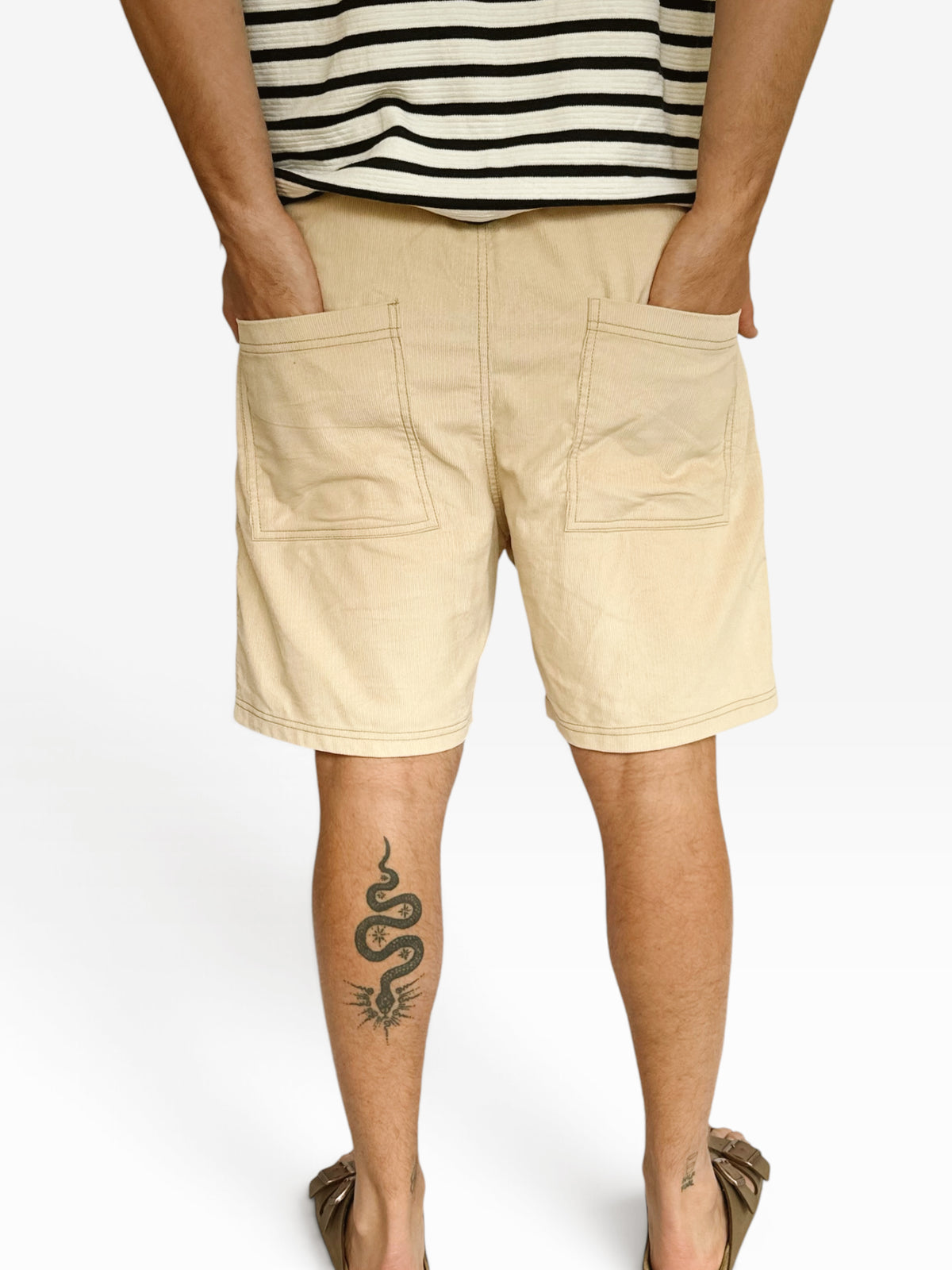Men's Corduroy Shorts (Cream)
