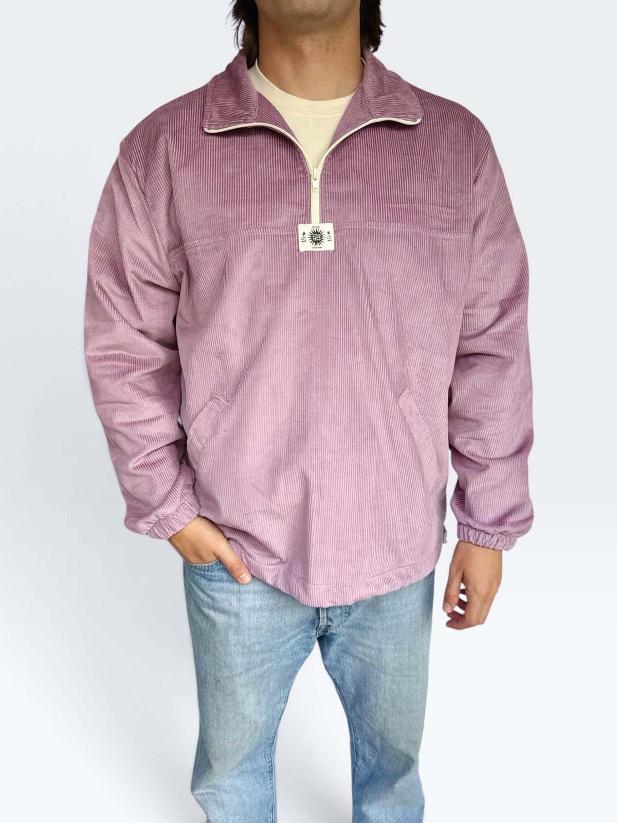 Dusk Corduroy Quarter-Zip (Lilac)