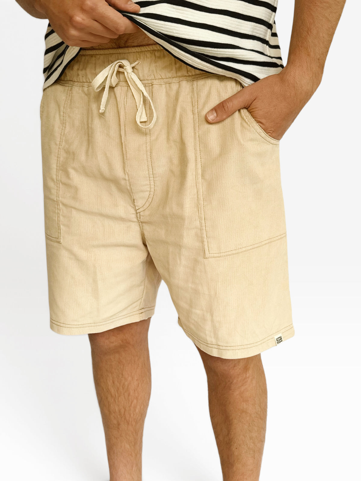Men's Corduroy Shorts (Cream)