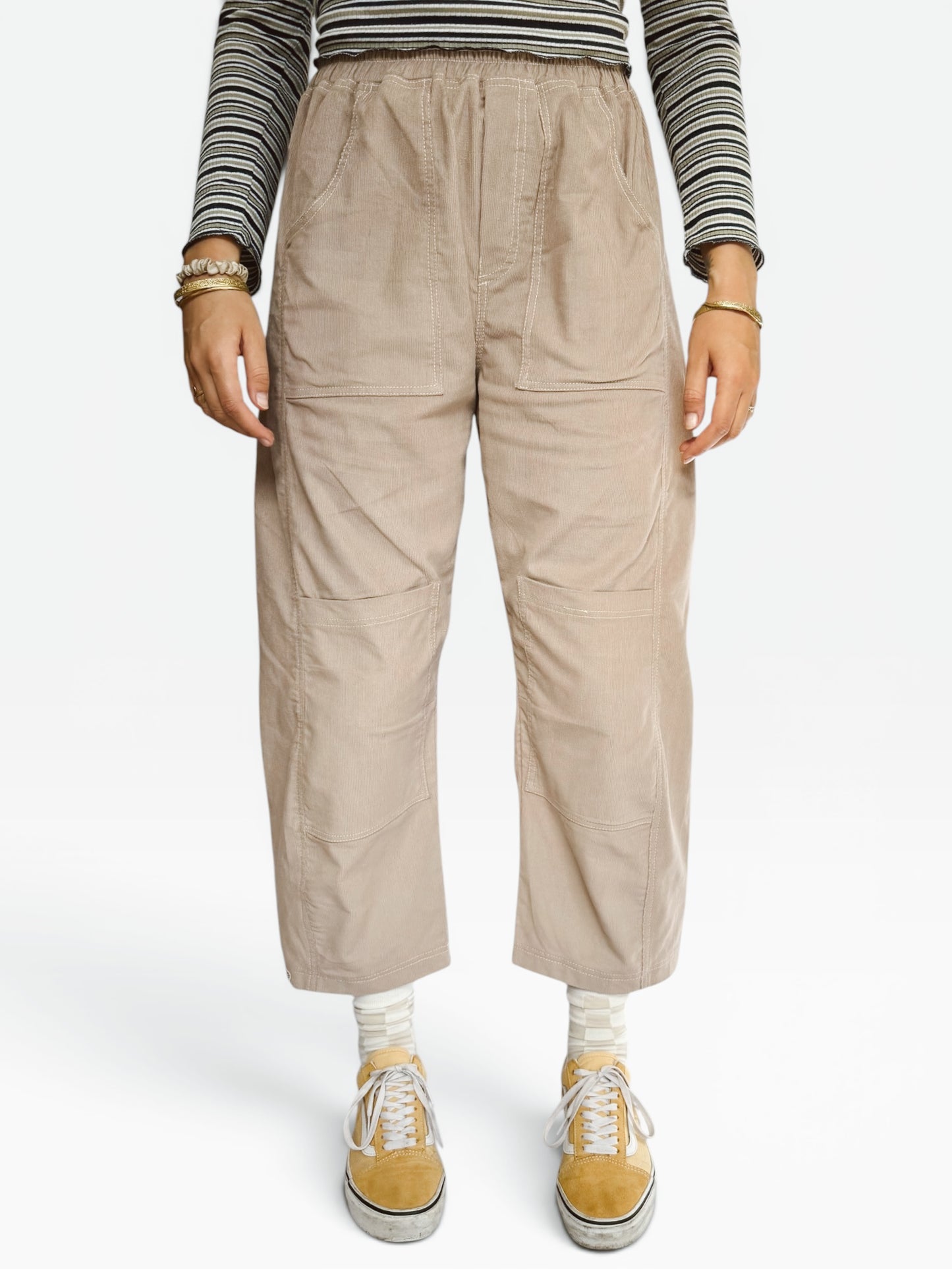 Women's Barrel Leg Corduroy Pants
