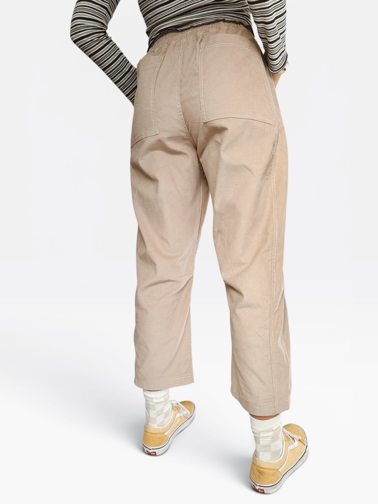 Women's Barrel Leg Corduroy Pants