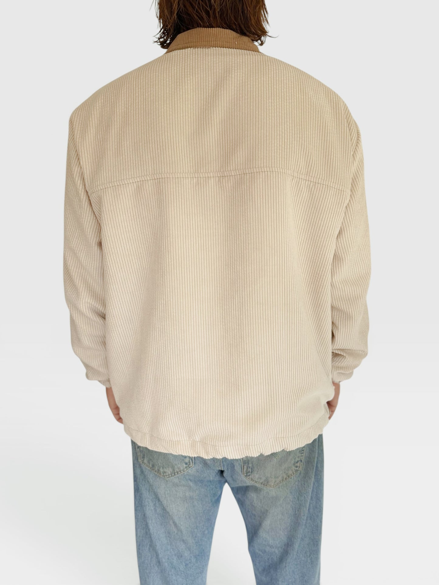 Retro Quarter-zip (Ivory & Beige)