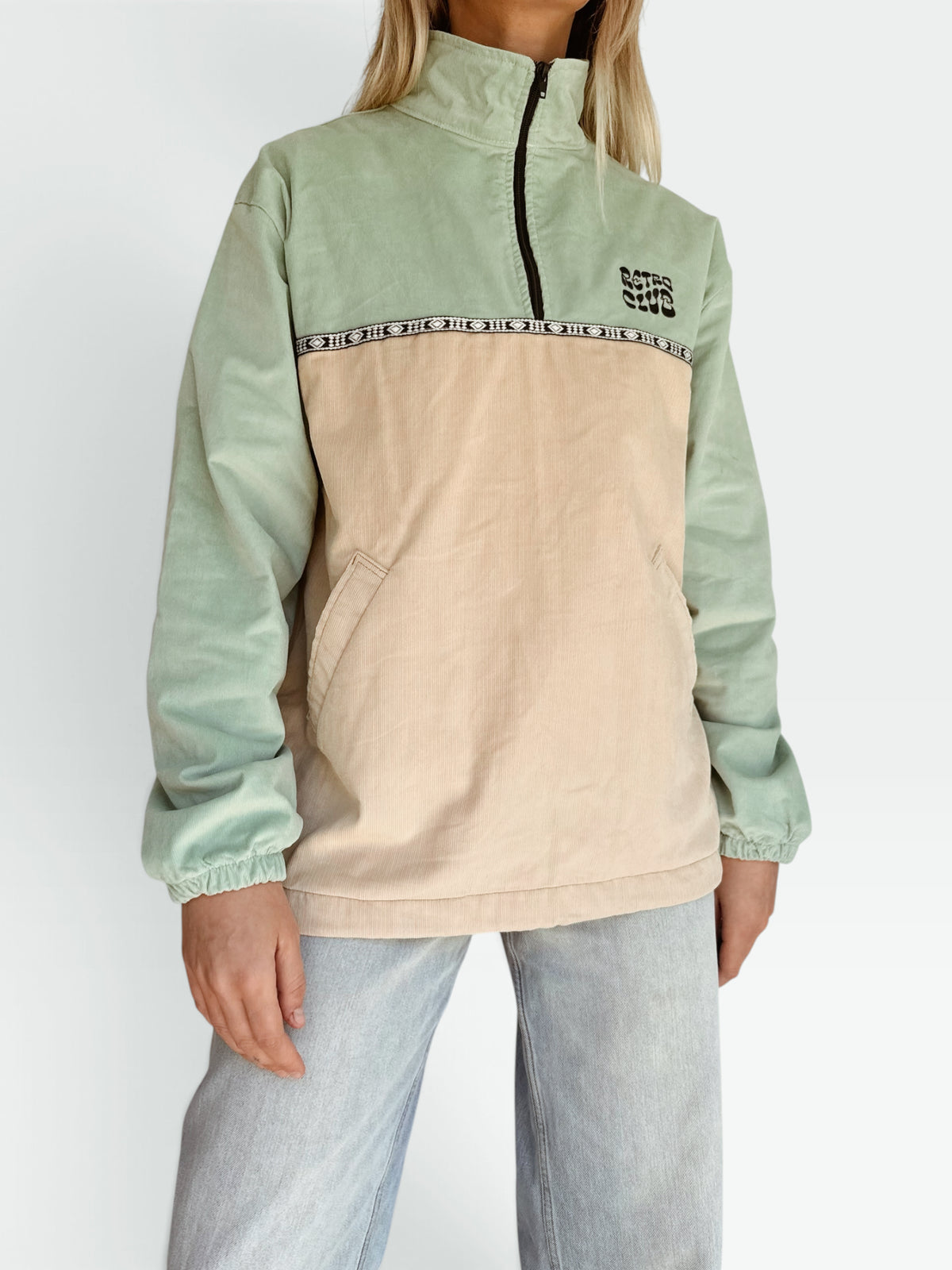 Dawn Corduroy Quarter-Zip (Mint)