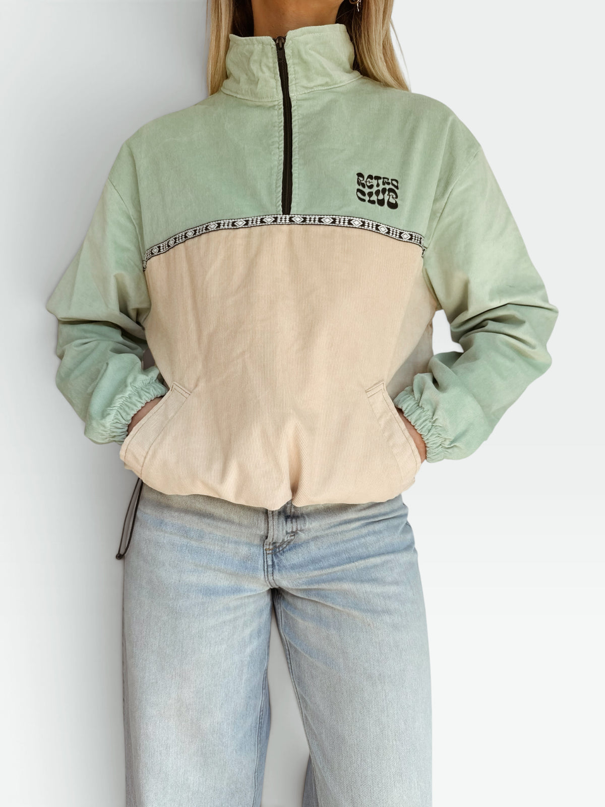 Dawn Corduroy Quarter-Zip (Mint)