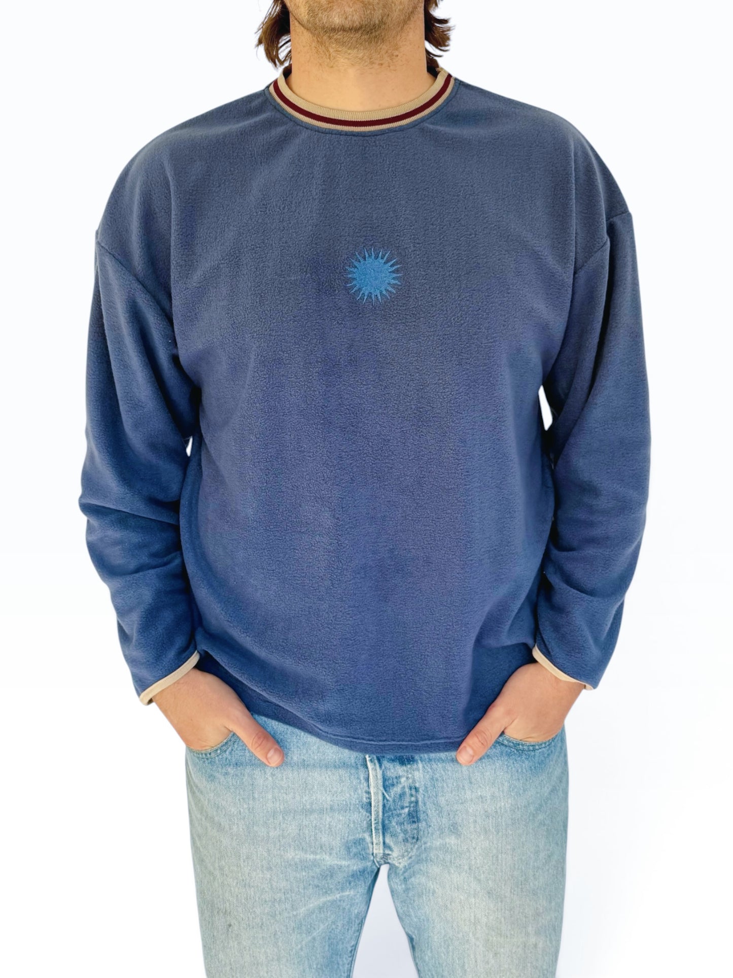 Unisex Sunburst Crew (Blue Fleece)