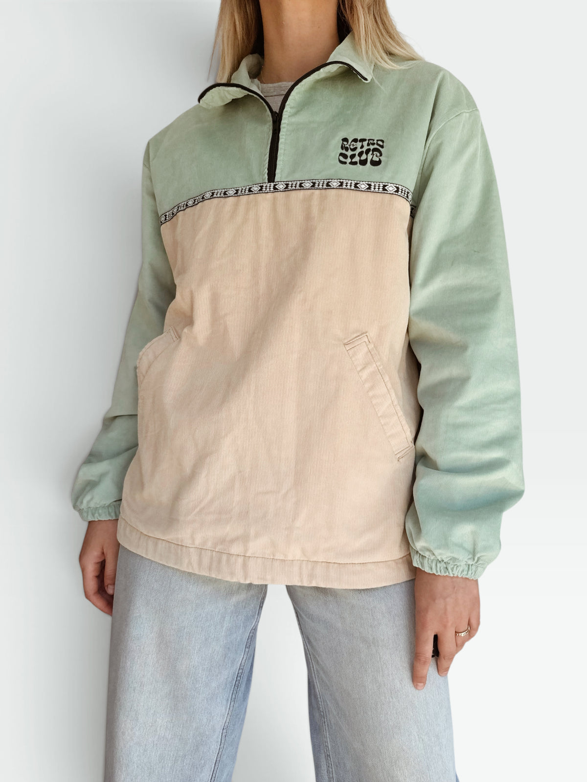 Dawn Corduroy Quarter-Zip (Mint)