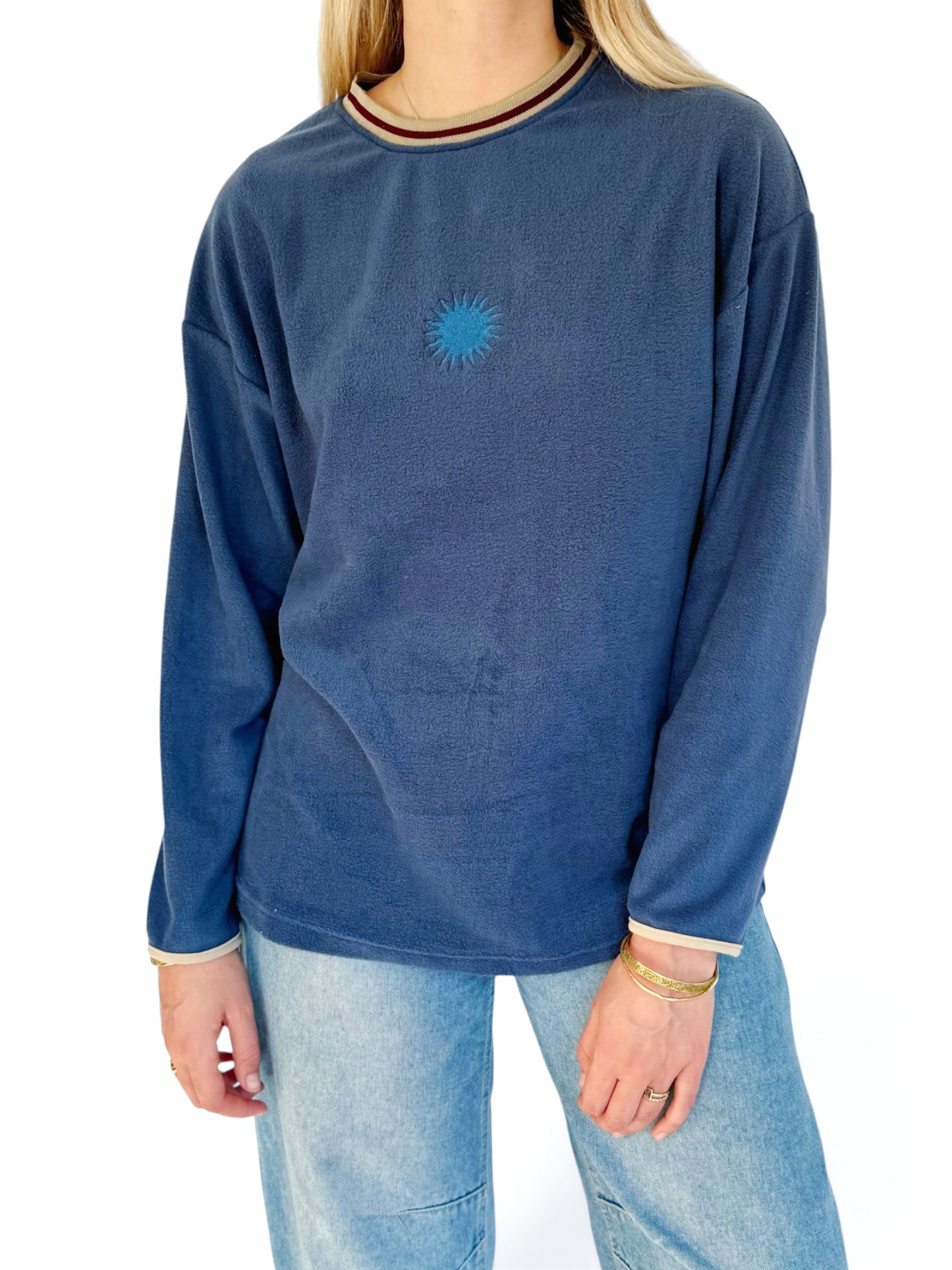 Unisex Sunburst Crew (Blue Fleece)