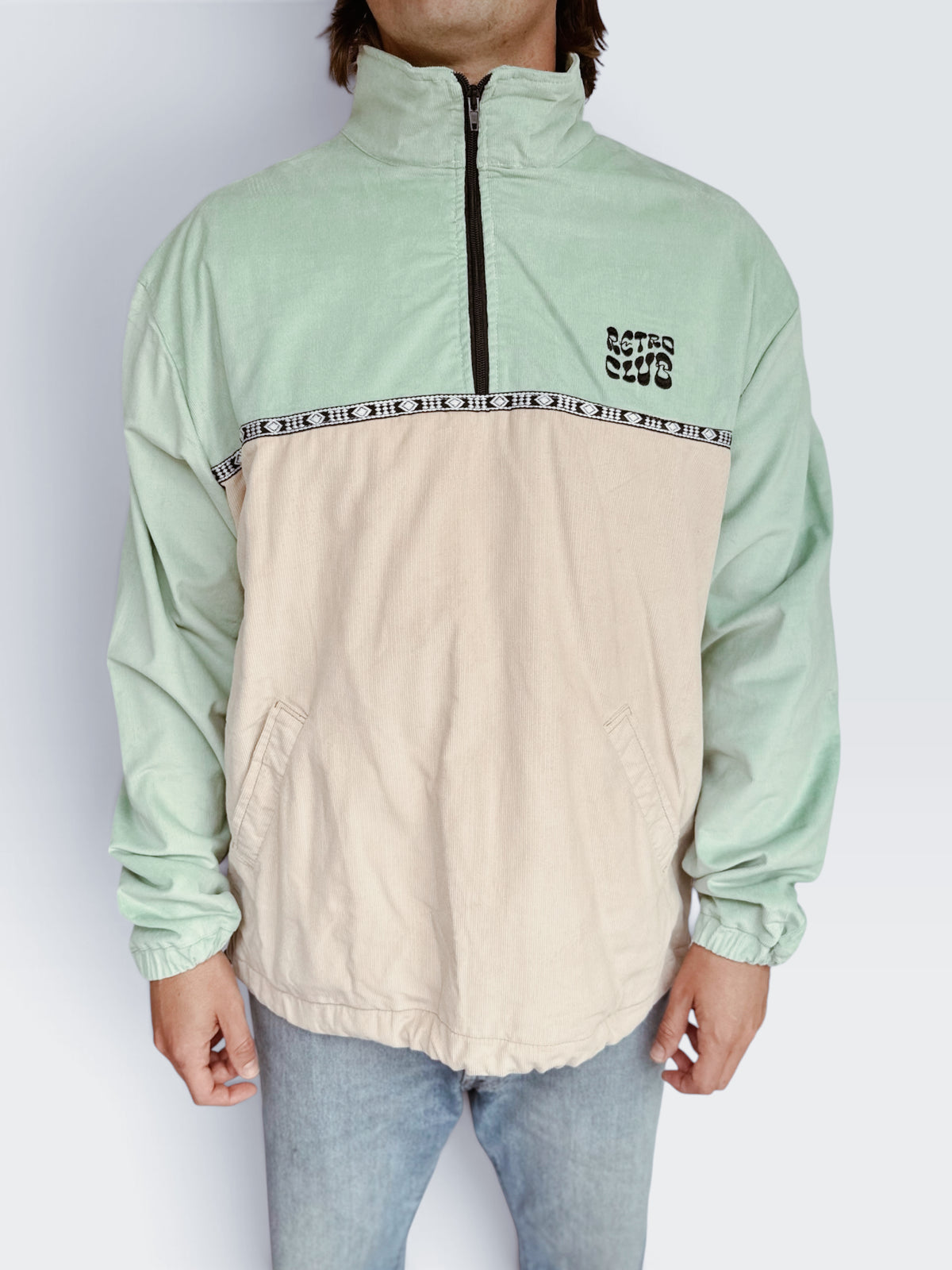 Dawn Corduroy Quarter-Zip (Mint)